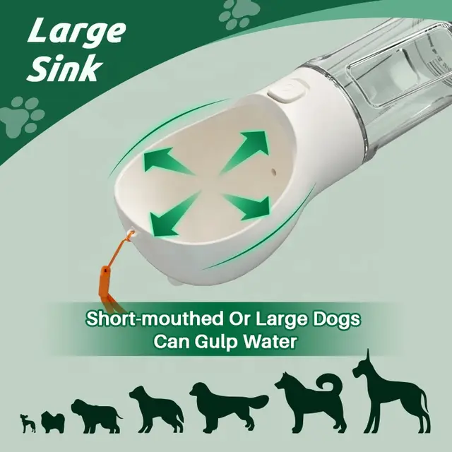 Gizmo'sMultifunctional Pet Water Bottle Portable Dog Cat Food Storage & Excrement Scoop