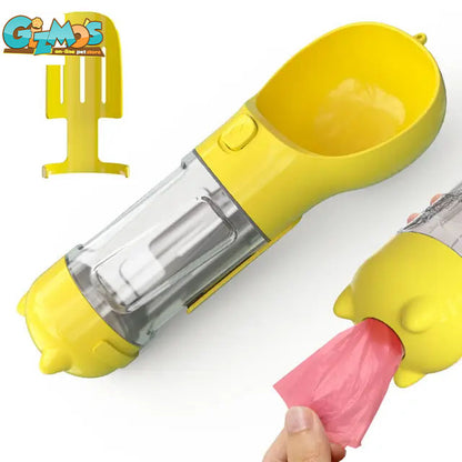 Gizmo'sMultifunctional Pet Water Bottle Portable Dog Cat Food Storage & Excrement Scoop