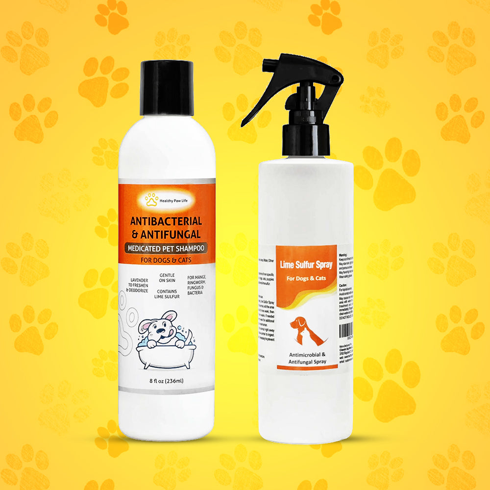 Lime Sulfur Pet Shampoo and Spray (8 oz each)